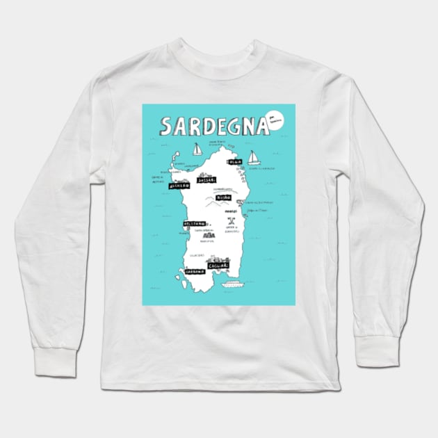 Viaggio in Sardegna Long Sleeve T-Shirt by SolRossi